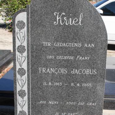 KRIEL François Jacobus 1913-1965