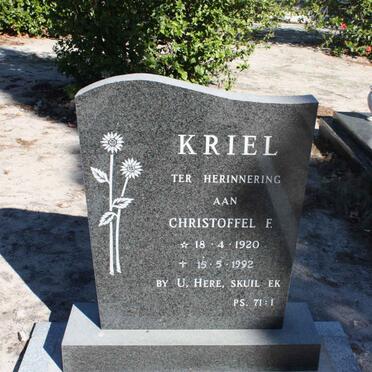 KRIEL Christoffel F. 1920-1992