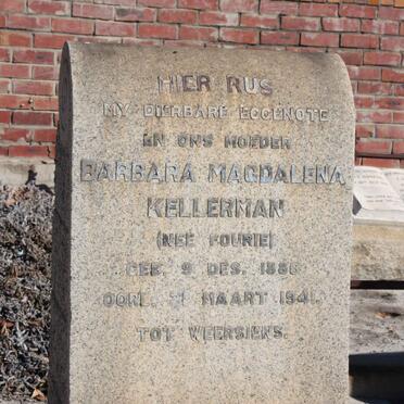 KELLERMAN Barbara Magdalena nee FOURIE 1886-1941