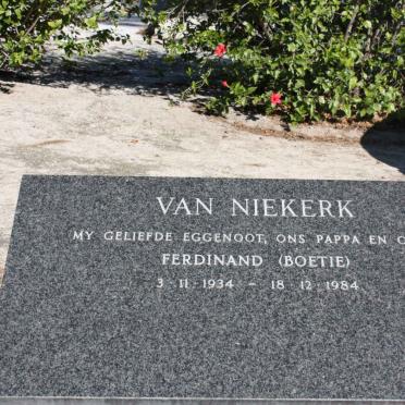 NIEKERK Ferdinand, van 1934-1984