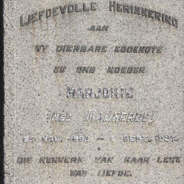 NIEKERK Marjorie, van nee MALHERBE 1898-1937