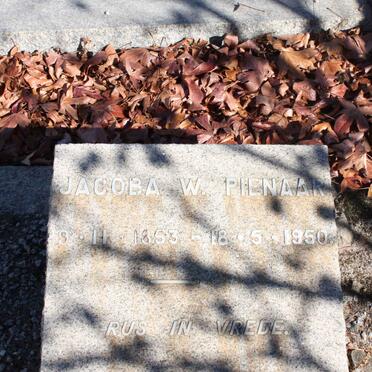 PIENAAR Jacoba  W. 1853-1950