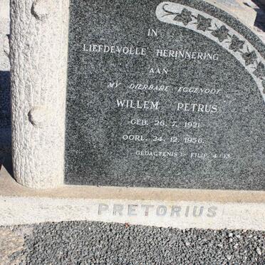 PRETORIUS Willem Petrus 1921-1956
