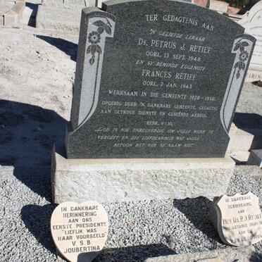 RETIEF Petrus J. -1948 &amp; Frances -1943