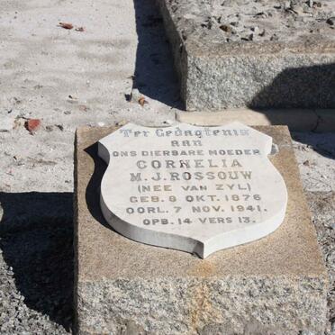 ROSSOUW Cornelia M.J. nee VAN ZYL 1876-1941