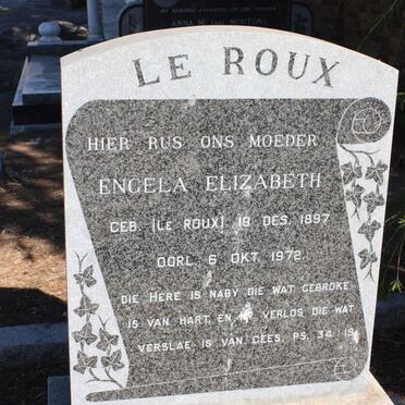 ROUX Engela Elizabeth, le nee LE ROUX 1897-1972