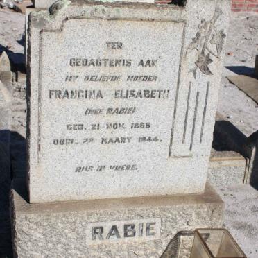 RABIE Francina Elisabeth nee RABIE 1866-1944