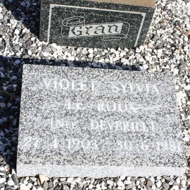 ROUX Violet Sylvia, le nee DEVERILL 1903-1981