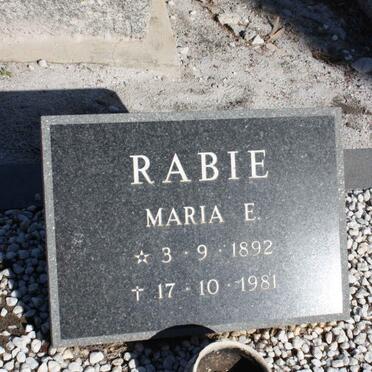 RABIE Maria E. 1892-1981