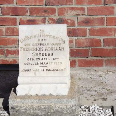 SNÿDERS Frederick Adriaan 1877-1929
