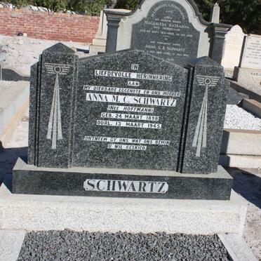 SCHWARTZ Anna M.C. nee HOFFMANN 1898-1945