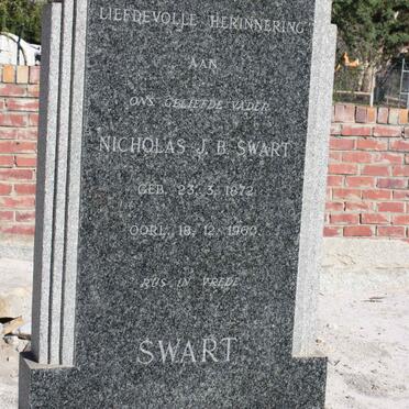 SWART Nicholas J.B. 1872-1960