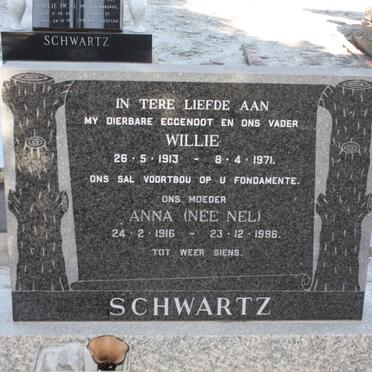 SCHWARTZ Willie 1913-1971 &amp; Anna NEL 1916-1996