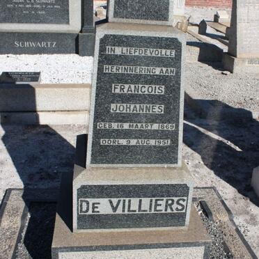 VILLIERS Francois Johannes, de 1869-1951