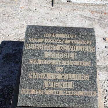 VILLIERS Huibrecht, de 1855-1943 :: DE VILLIERS Maria 1972-1958