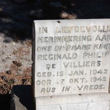 VILLIERS Reginald Philip, de 1942-1942