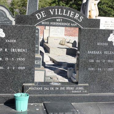 VILLIERS M.P.R., de 1900-1989 &amp; Barbara Helena 1900-1997