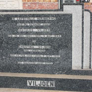 VILJOEN  Hercules 1865-1944 &amp; Christina LAUBSCHER 1880-1933