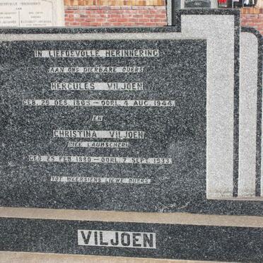 VILJOEN  Hercules 1865-1944 &amp; Christina LAUBSCHER 1880-1933