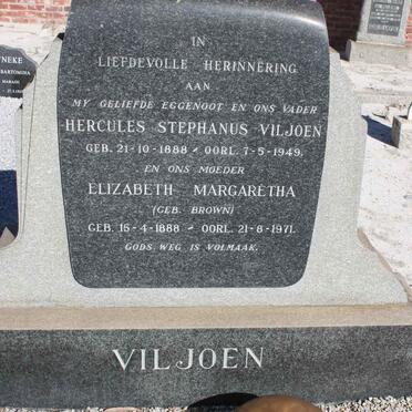 VILJOEN Hercules Stephanus 1888-1949 &amp; Elizabeth Margaretha BROWN 1888-1971