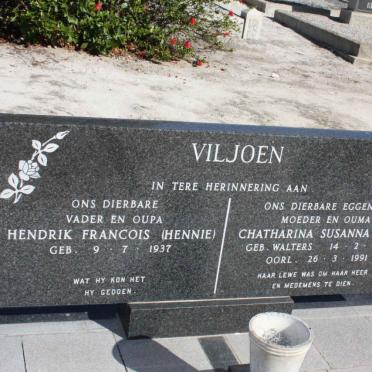 VILJOEN Hendrik Francois 1937- &amp; Chatharina Susanna WALTERS 1932-1991