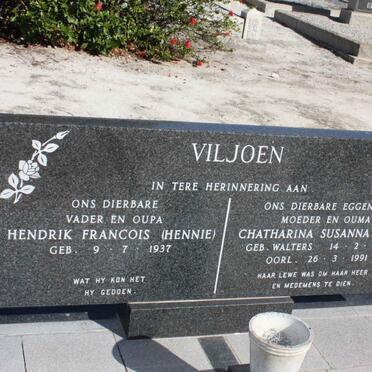 VILJOEN Hendrik Francois 1937- &amp; Chatharina Susanna WALTERS 1932-1991