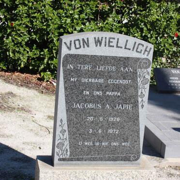WIELLICH Jacobus A. Japie, von 1926-1972
