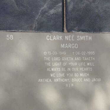CLARK Margo nee SMITH 1949-1995
