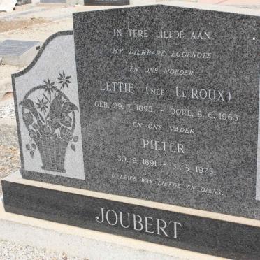 JOUBERT Pieter 1891-1973 &amp; Lettie LE ROUX 1895-1963