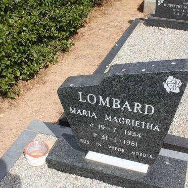 LOMBARD Maria Magrietha 1934-1981