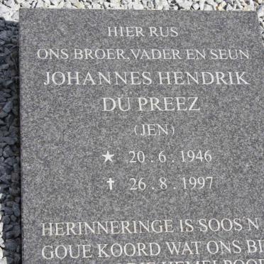 PREEZ Petrus Jacobus, du 1918-1996 &amp; Anna Maria Elizabeth SANDENBERGH 1921- :: DU PREEZ Johannes Hendrik 1946-1997