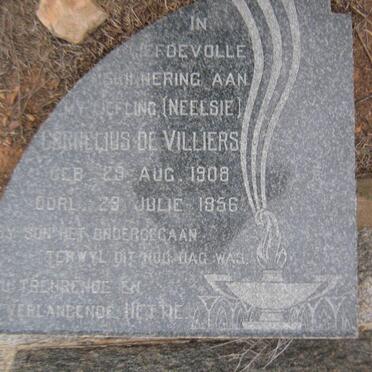 VILLIERS Cornelius, de 1908-1956