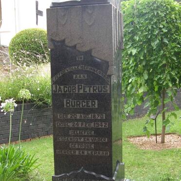 BURGER Jacob Petrus 1870-1942 :: BURGER Jane Stuart nee VAN DER AHEE 1874-1946