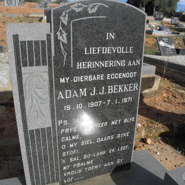 BEKKER Adam J.J. 1907-1971