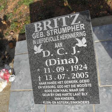BRITZ D.C.J. nee STRUMPHER 1924-2005