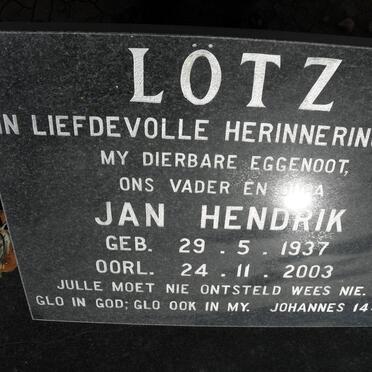 LOTZ Jan Hendrik 1937-2003