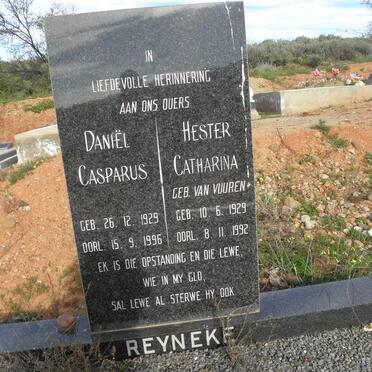 REYNEKE Daniel Casparus 1929-1996 &amp; Hester Catharina VAN VUUREN 1929-1992