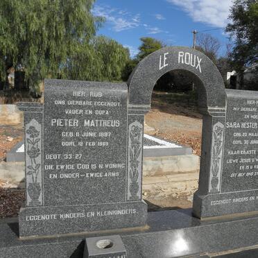 ROUX Pieter Mattheus, le 1887-1969 &amp; Sara Hester Susanna 1887-1953