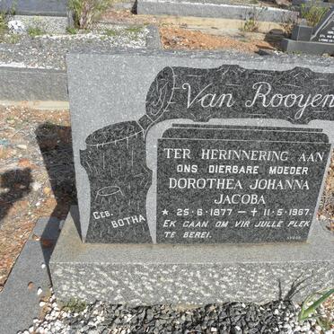 ROOYEN Dorothea Johanna Jacoba, van nee BOTHA 1877-1967