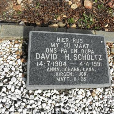 SCHOLTZ David H. 1904-1991