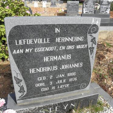 STEYN Hermanus Hendrikus Johannes 1886-1976