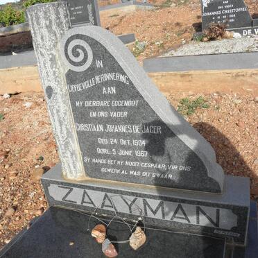 ZAAYMAN Christiaan Johannes De Jager 1904-1967