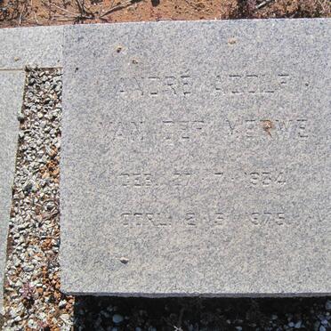 MERWE Andre Adolf, van der 1934-1975