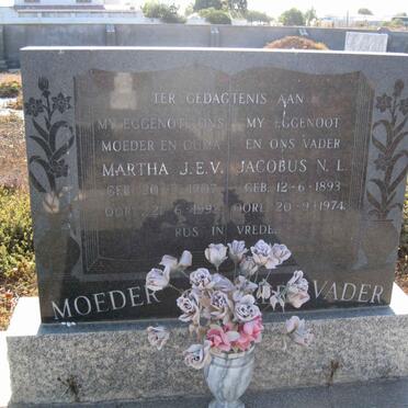 BLEEKER Jacobus N.L. 1893-1974 &amp; Martha J.E.V. 1907-1992