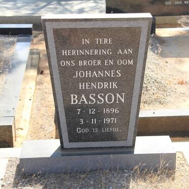 BASSON Johannes Hendrik 1896-1971