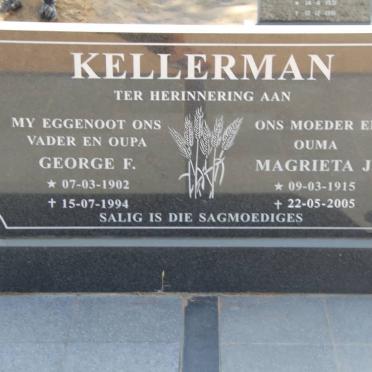 KELLERMAN George F. 1902-1994 &amp; Magrieta J. 1915-2005