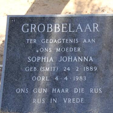 GROBBELAAR Sophia Johanna nee SMIT 1889-1983