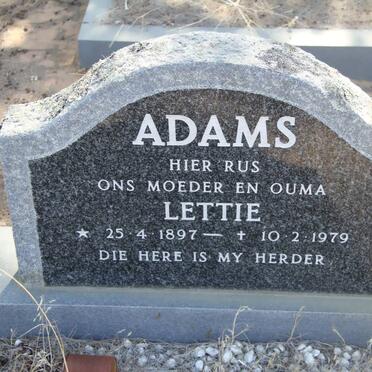 ADAMS Lettie 1897-1979