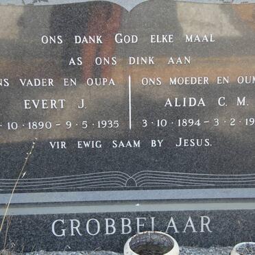 GROBBELAAR Evert J. 1890-1935 &amp; Alida C.M. 1894-1979
