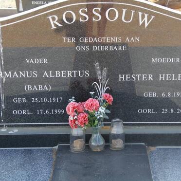 ROSSOUW Hermanus Albertus 1917-1999 &amp; Hester Helena W. VISSER 1925-2008